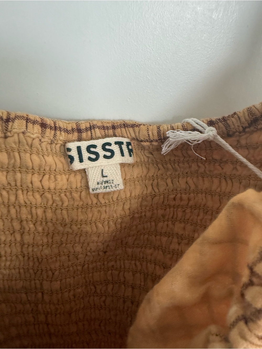 Checked Maxi Sundress with Thin Straps - Mustard Check - Picture 2 of 5
